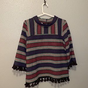 Sarah Campbell made in the USA fringe top